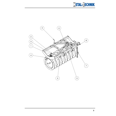 Części zamienne Metal-Technik Wał pryzmowy